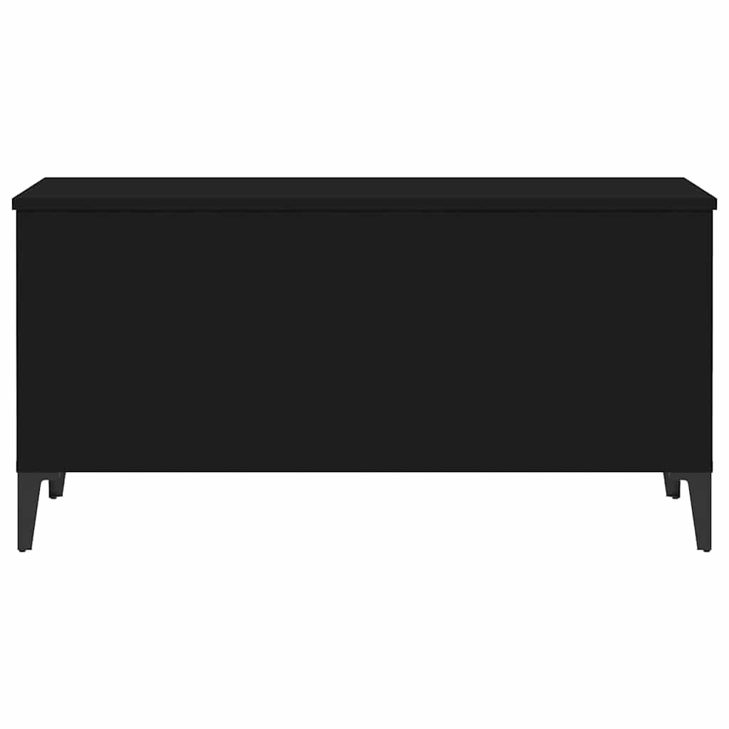 fekete szerelt fa dohányzóasztal 90x44,5x45 cm