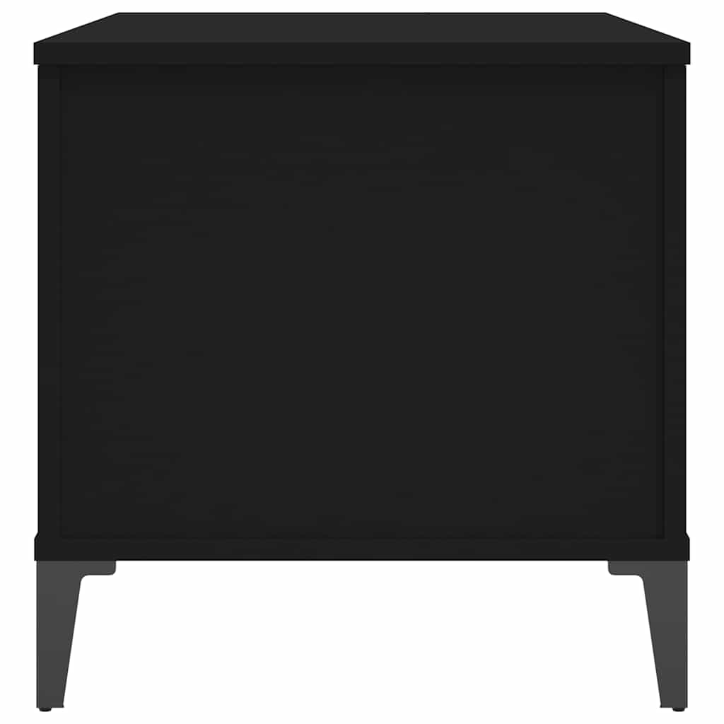 fekete szerelt fa dohányzóasztal 90x44,5x45 cm