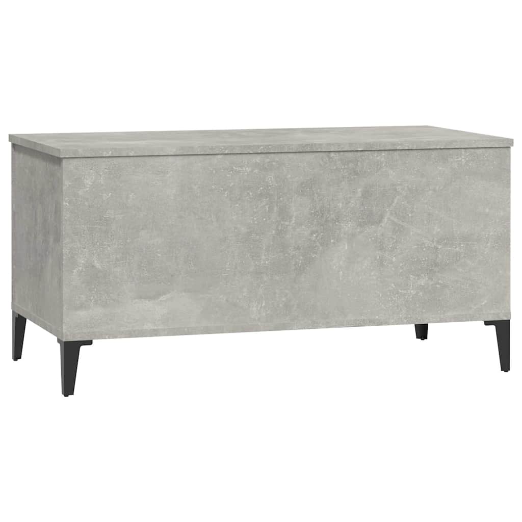 betonszürke szerelt fa dohányzóasztal 90x44,5x45 cm