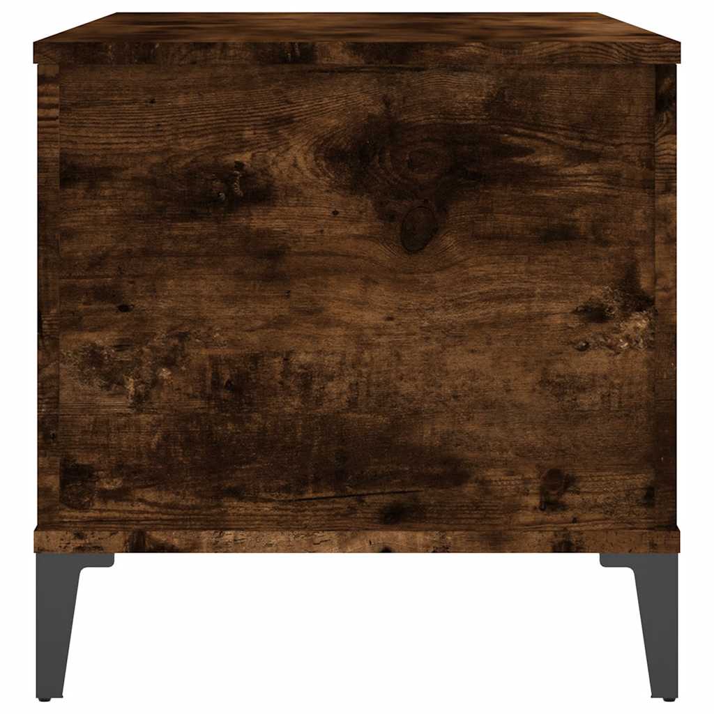 füstös tölgy színű szerelt fa dohányzóasztal 90 x 44,5 x 45 cm