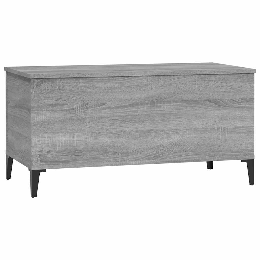 szürke sonoma színű szerelt fa dohányzóasztal 90x44,5x45 cm