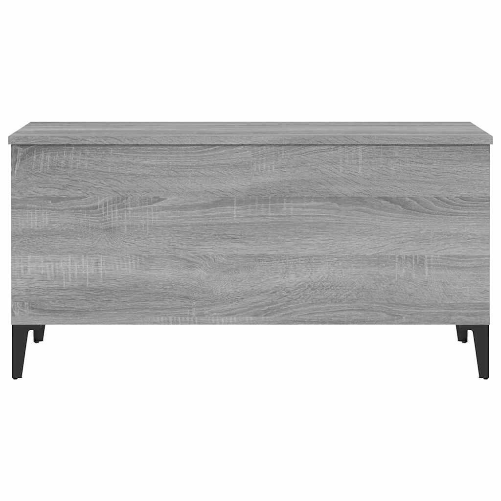 szürke sonoma színű szerelt fa dohányzóasztal 90x44,5x45 cm