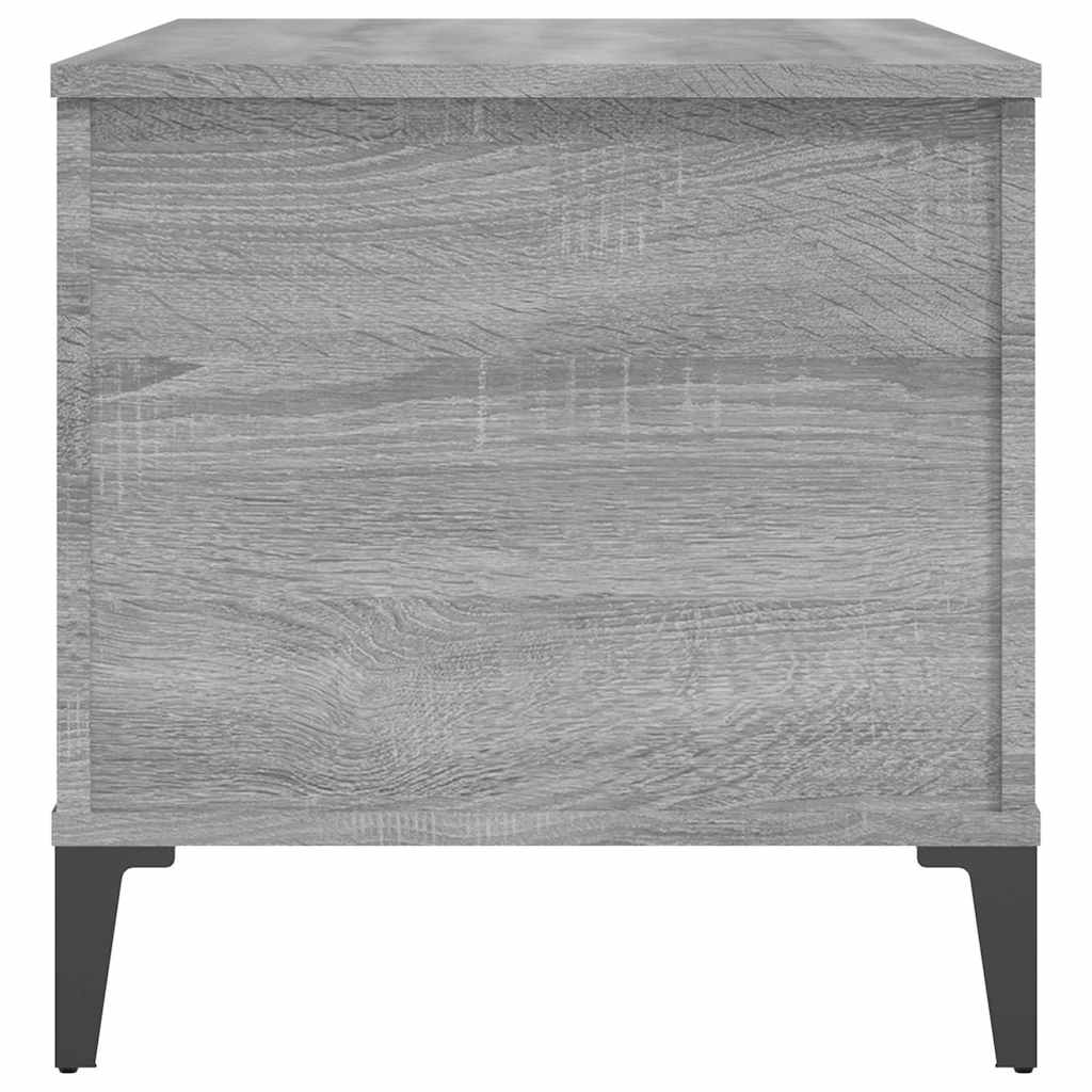 szürke sonoma színű szerelt fa dohányzóasztal 90x44,5x45 cm