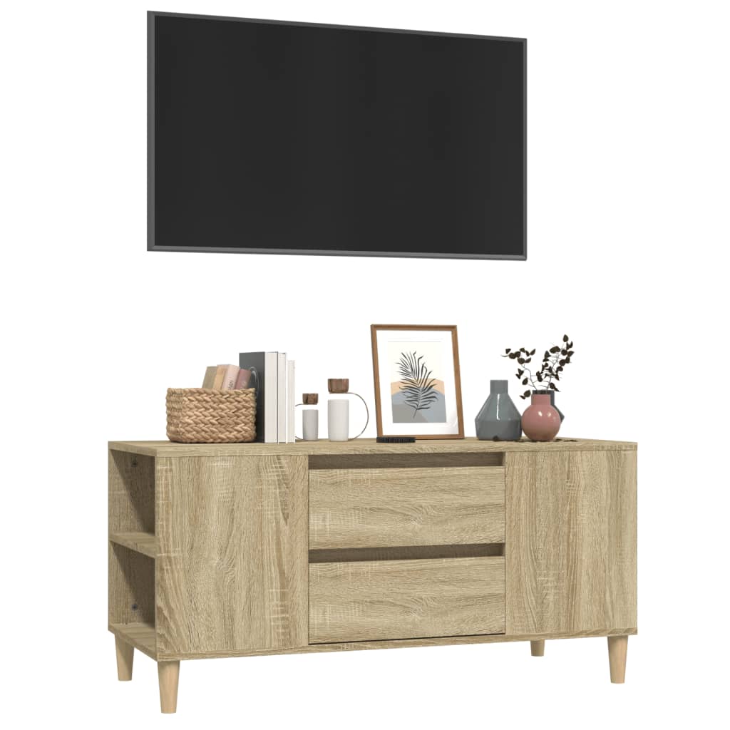 sonoma tölgy színű szerelt fa fali TV-szekrény 102x44,5x50 cm
