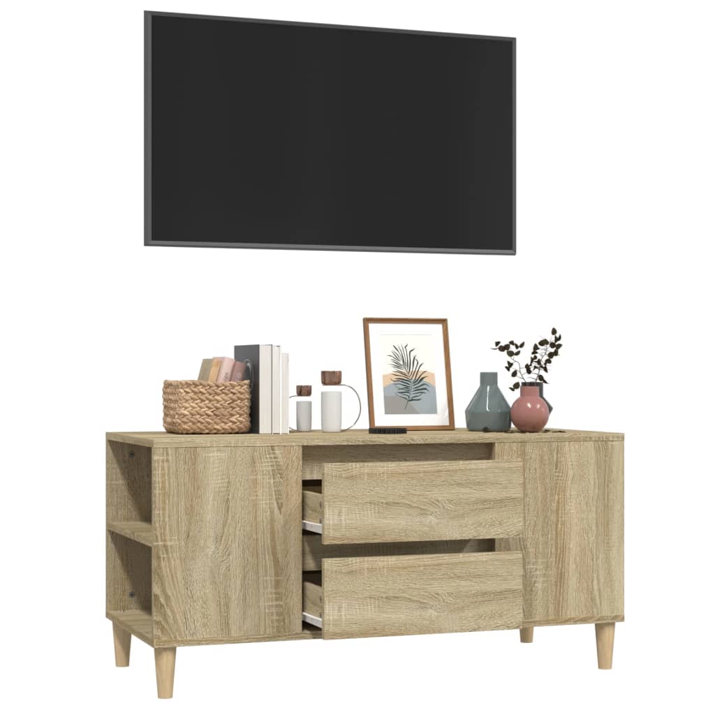 sonoma tölgy színű szerelt fa fali TV-szekrény 102x44,5x50 cm