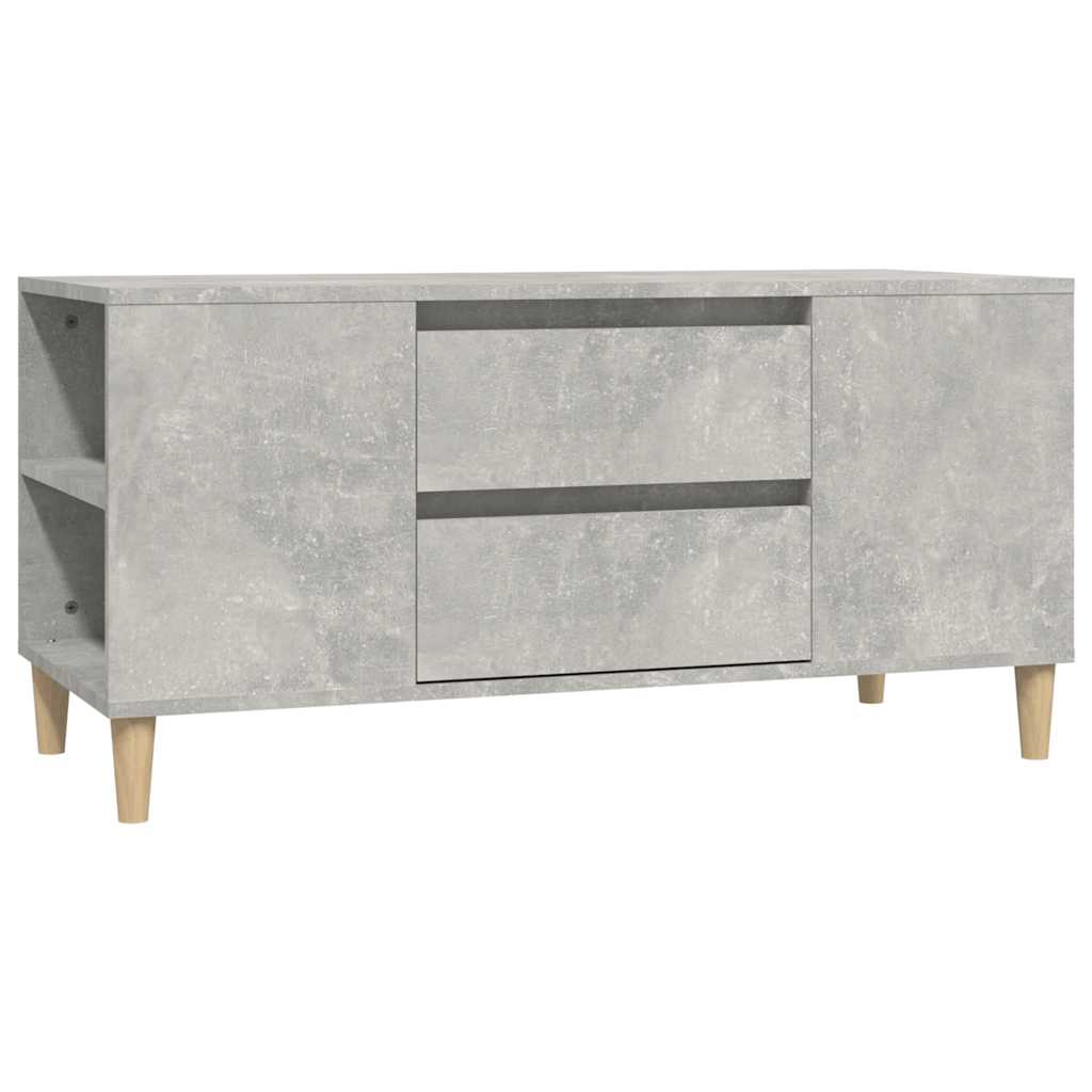 betonszürke szerelt fa TV-szekrény 102 x 44,5 x 50 cm