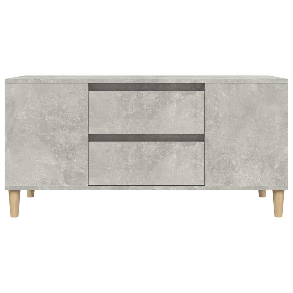 betonszürke szerelt fa TV-szekrény 102 x 44,5 x 50 cm