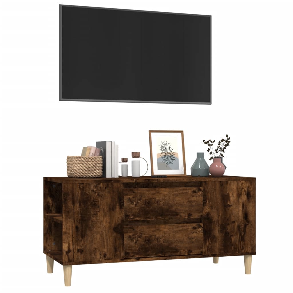 füstös tölgy színű szerelt fa TV-szekrény 102x44,5x50 cm