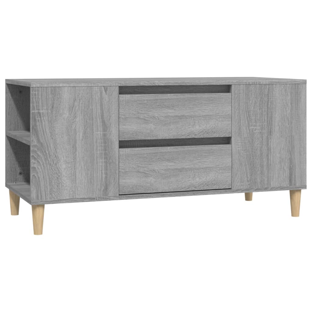 szürke sonoma színű szerelt fa TV-szekrény 102x44,5x50 cm
