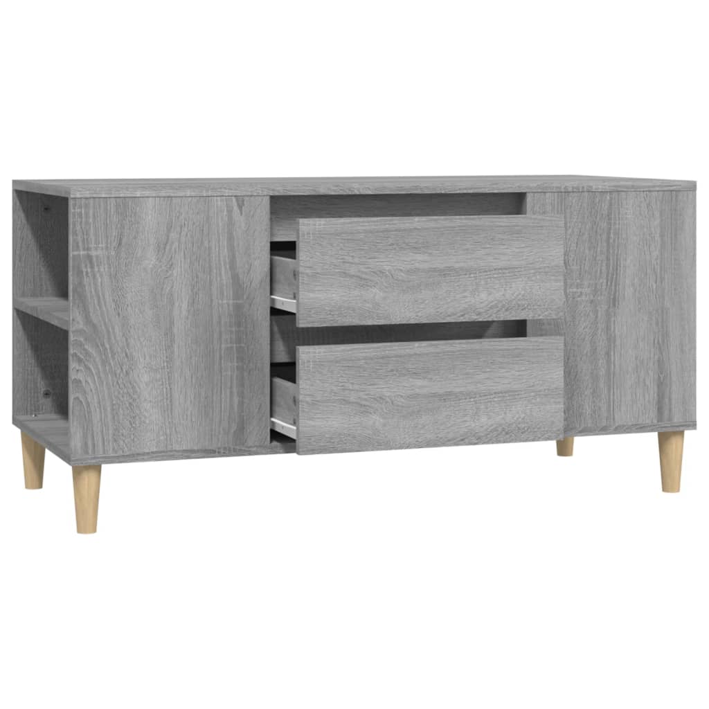 szürke sonoma színű szerelt fa TV-szekrény 102x44,5x50 cm