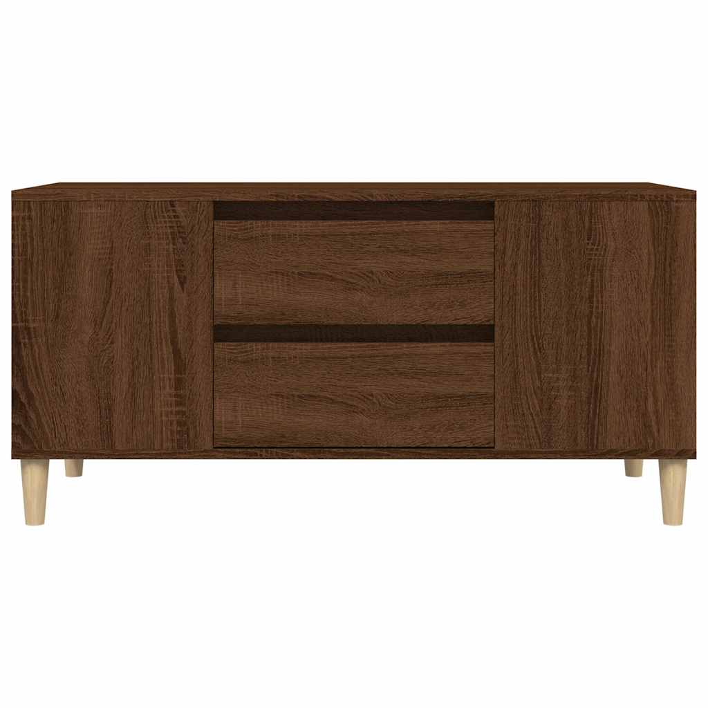 barna tölgy színű szerelt fa TV-szekrény 102x44,5x50 cm