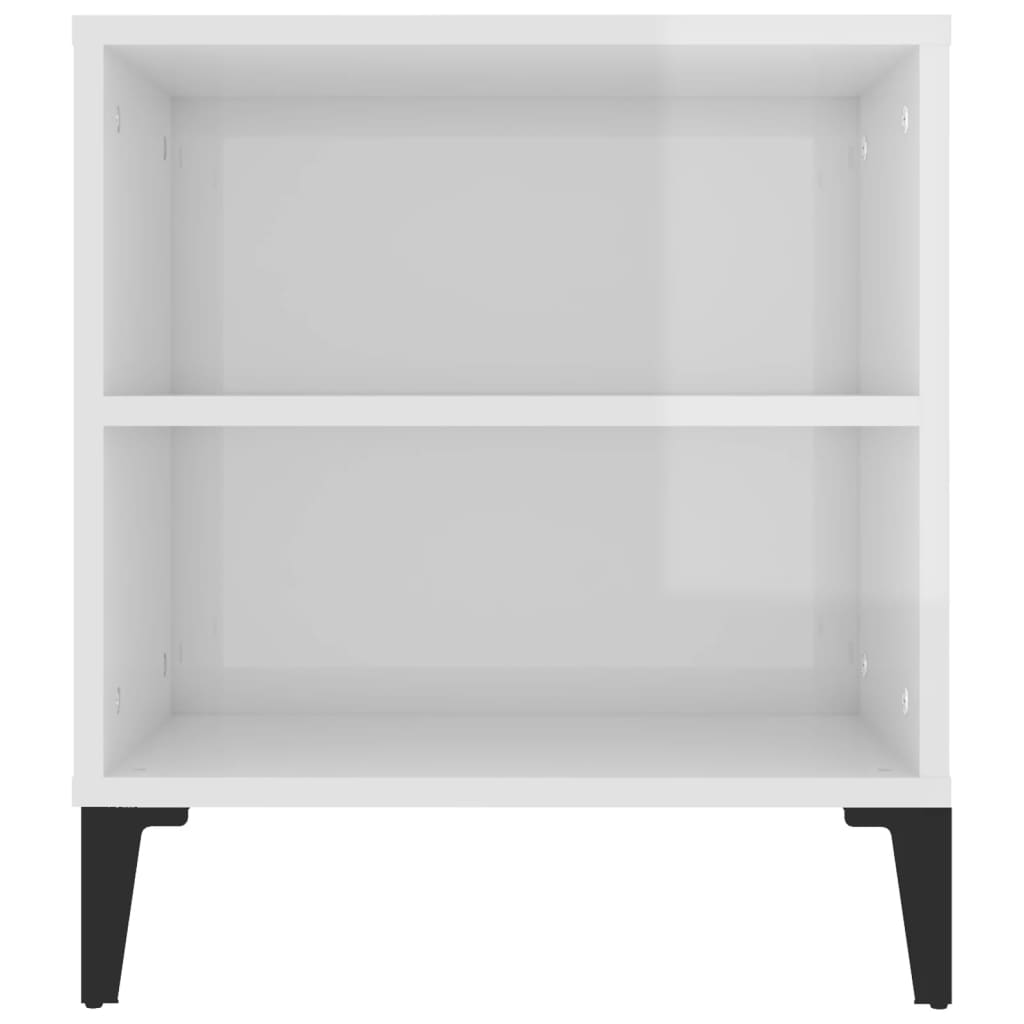 fehér magasfényű szerelt fa TV-szekrény 102x44,5x50 cm