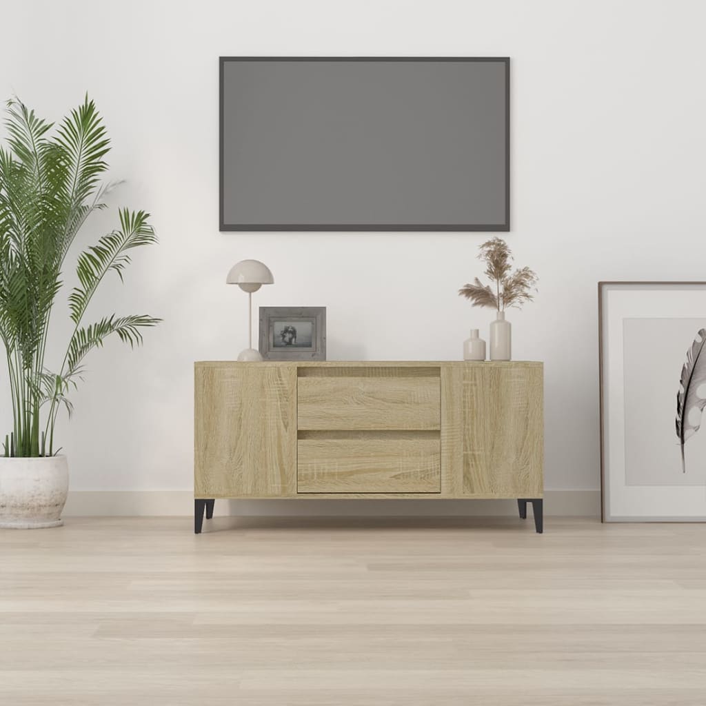 sonoma tölgy színű szerelt fa fali TV-szekrény 102x44,5x50 cm