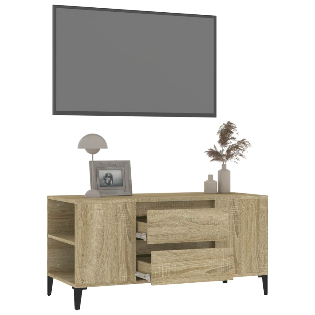 sonoma tölgy színű szerelt fa fali TV-szekrény 102x44,5x50 cm