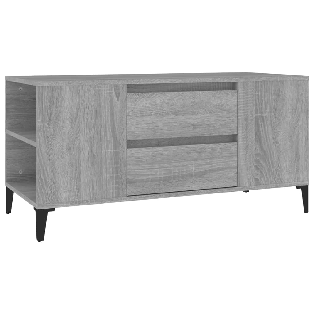 szürke sonoma színű szerelt fa TV-szekrény 102x44,5x50 cm