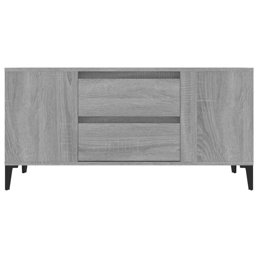 szürke sonoma színű szerelt fa TV-szekrény 102x44,5x50 cm