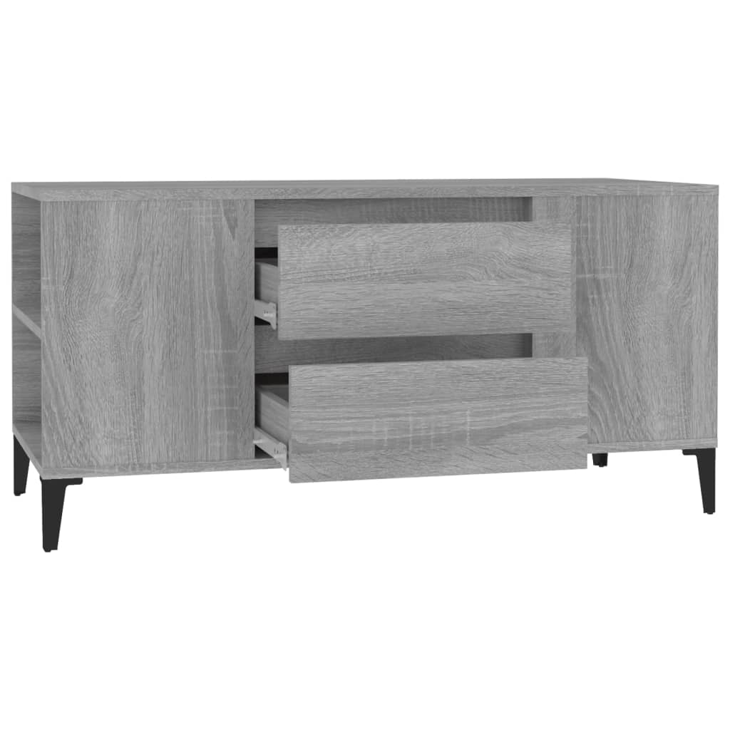 szürke sonoma színű szerelt fa TV-szekrény 102x44,5x50 cm