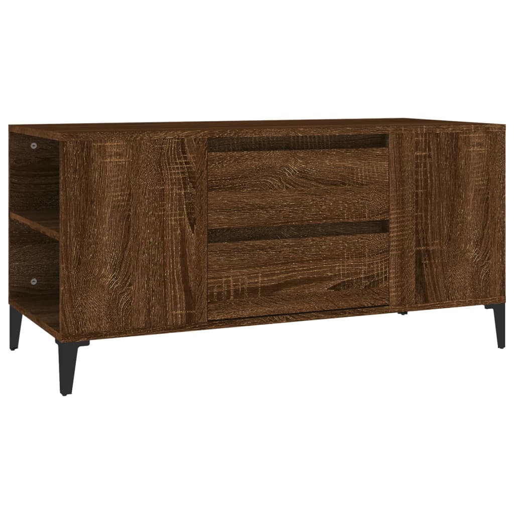 barna tölgy színű szerelt fa TV-szekrény 102x44,5x50 cm