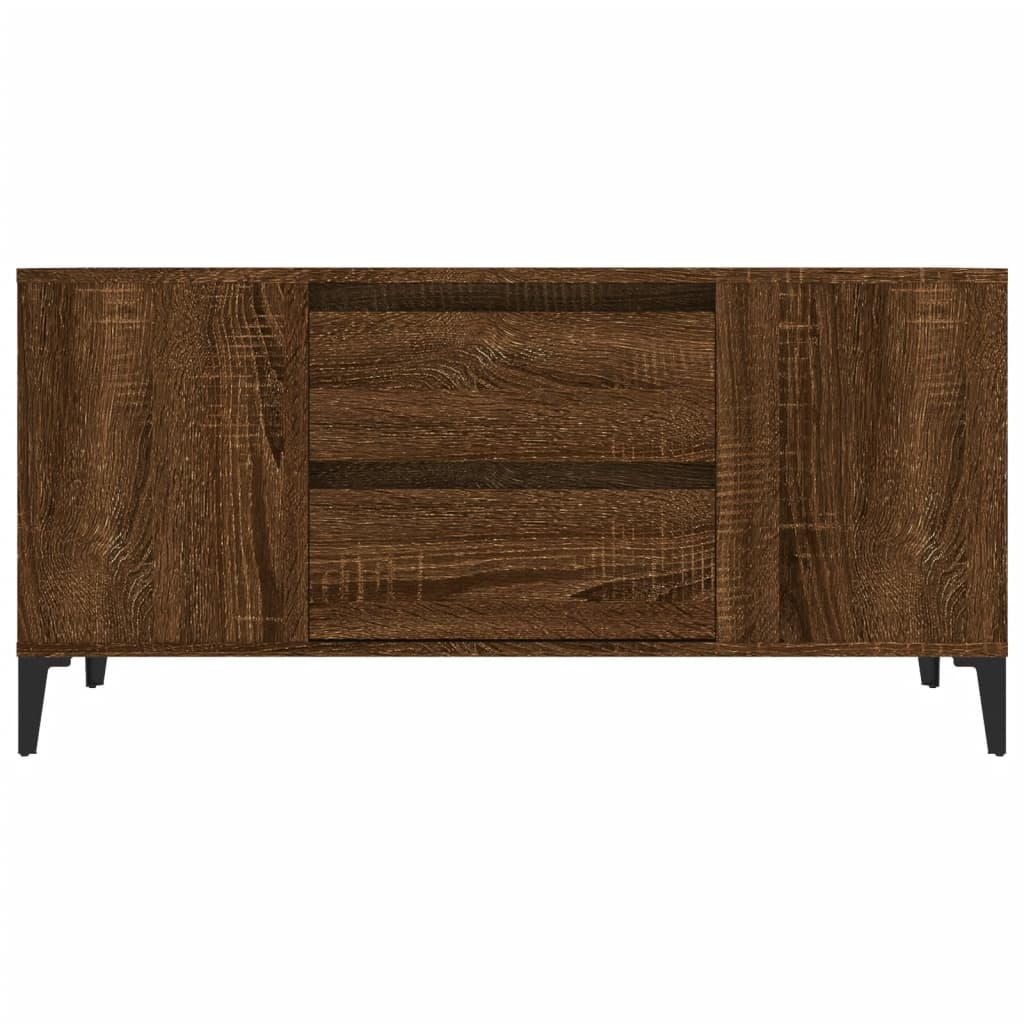 barna tölgy színű szerelt fa TV-szekrény 102x44,5x50 cm