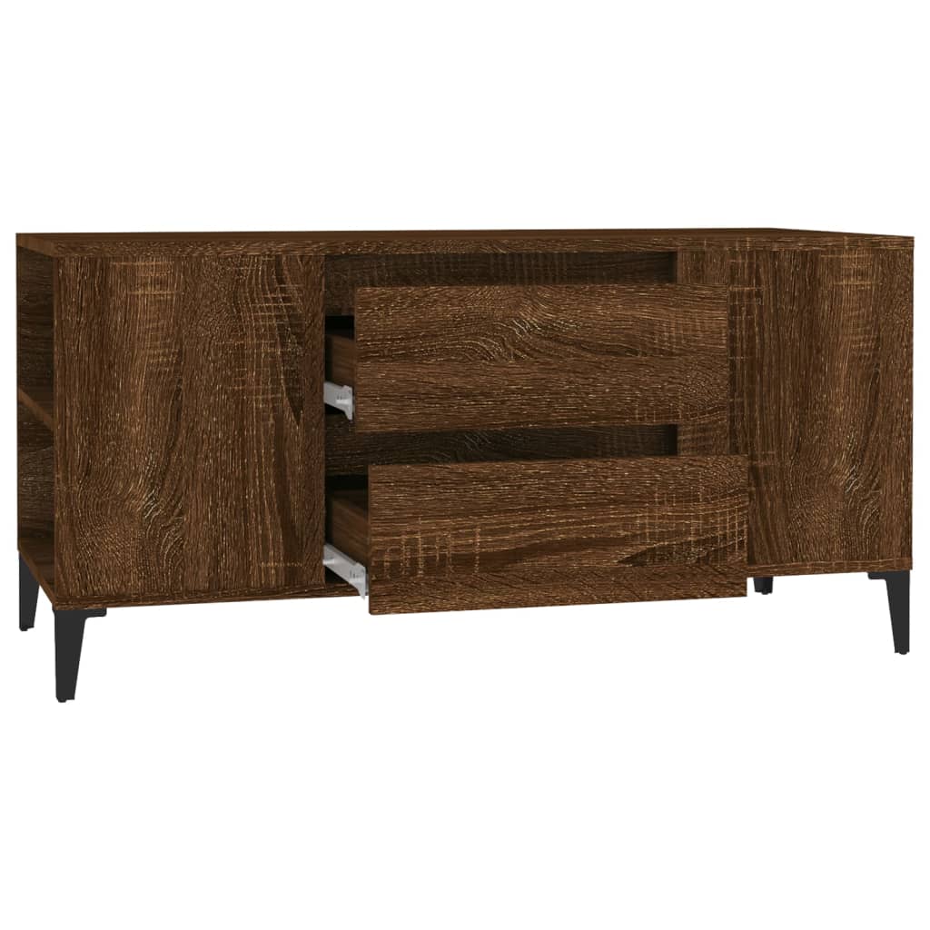 barna tölgy színű szerelt fa TV-szekrény 102x44,5x50 cm