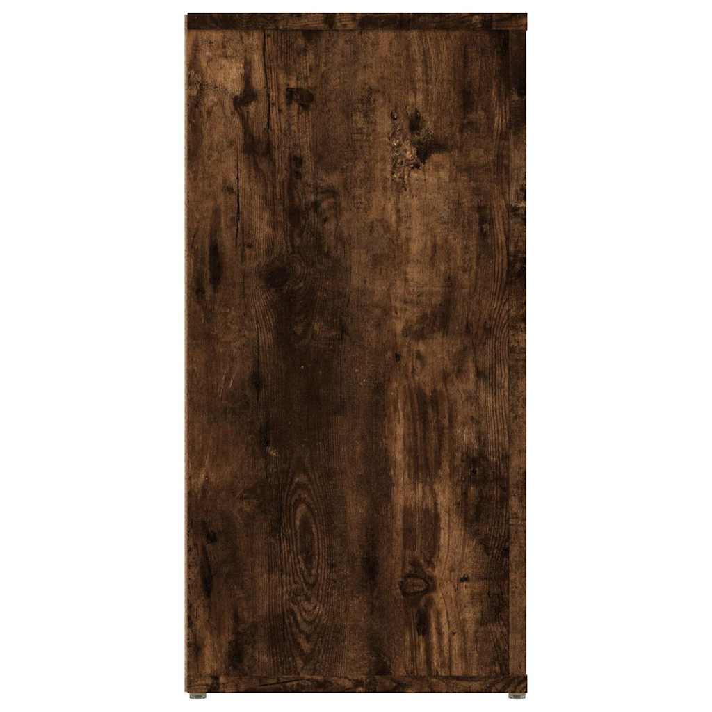 füstös tölgy színű szerelt fa tálalószekrény 100x30x59,5 cm
