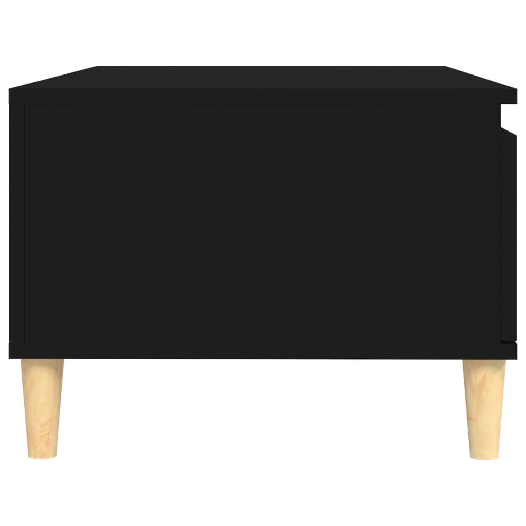 fekete szerelt fa dohányzóasztal 90x50x36,5 cm