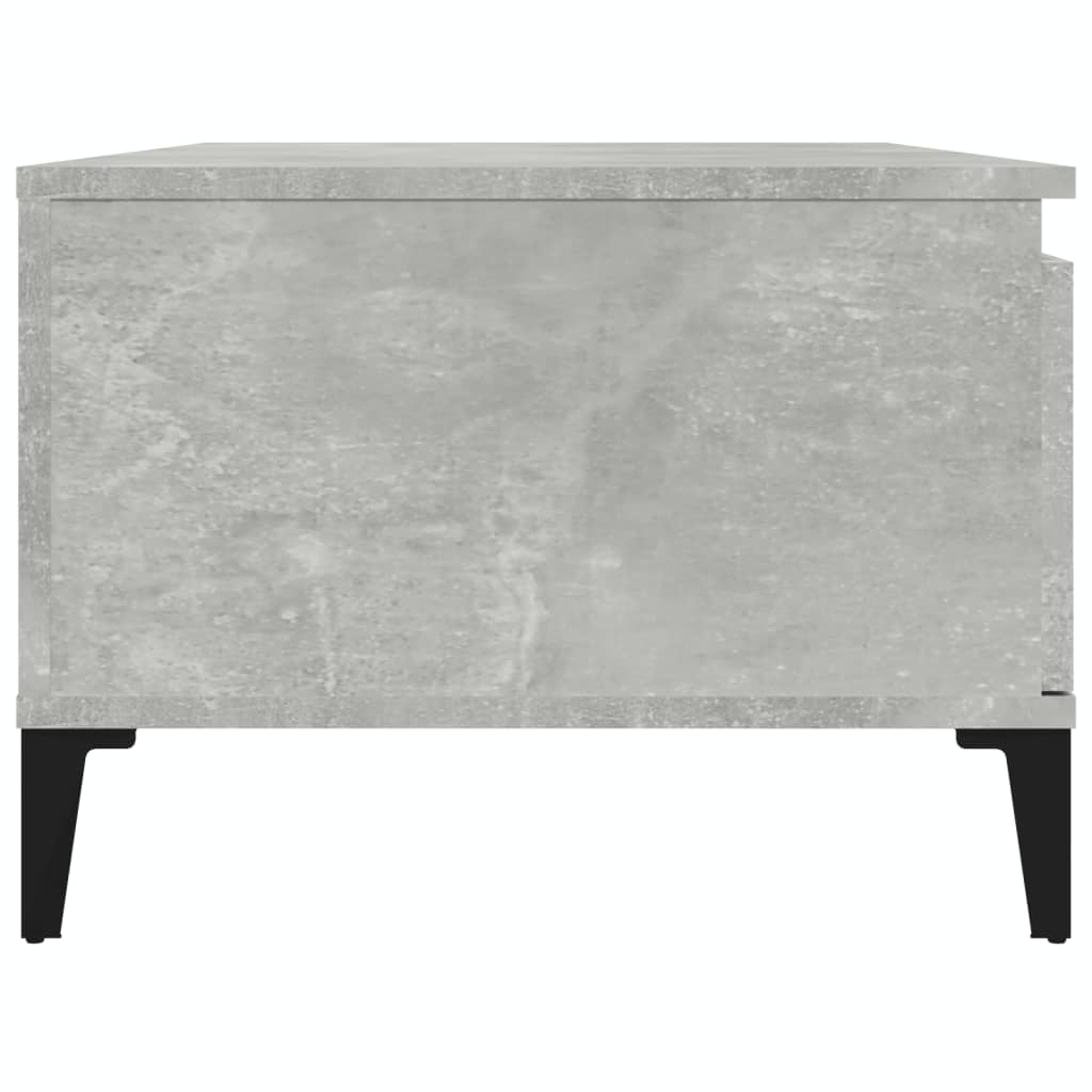 betonszürke szerelt fa dohányzóasztal 90x50x36,5 cm