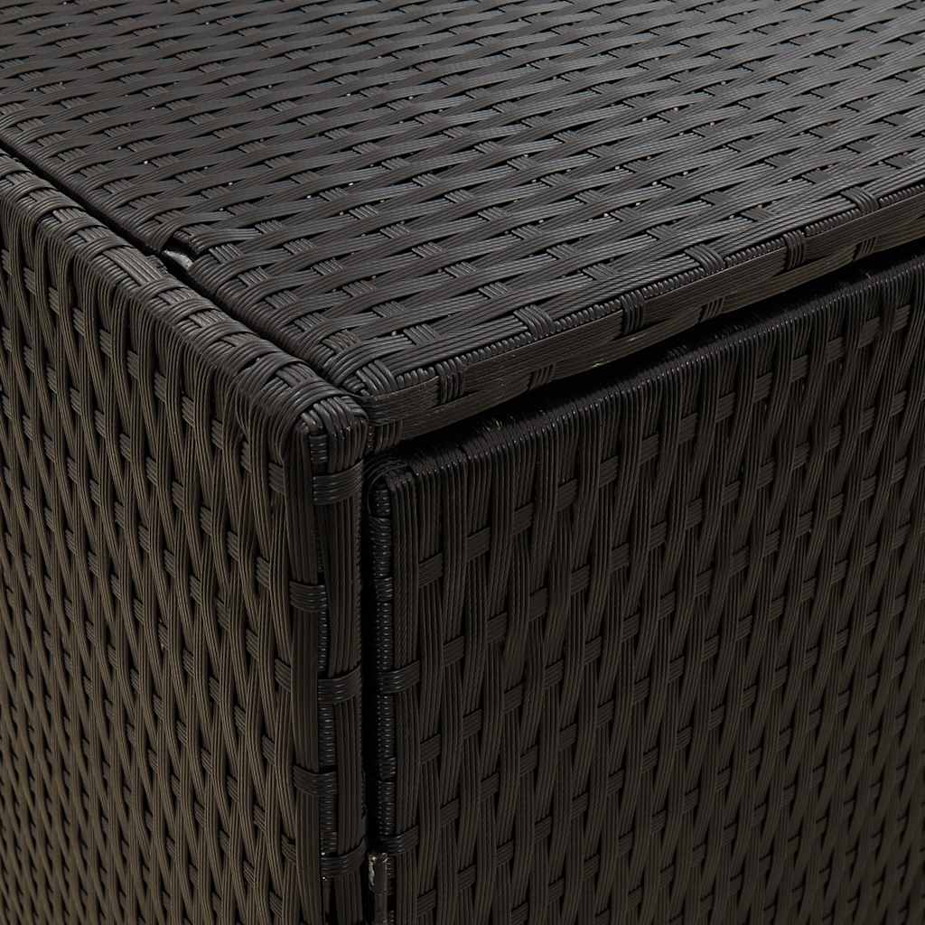 fekete polyrattan kerti tárolószekrény 100 x 55,5 x 80 cm