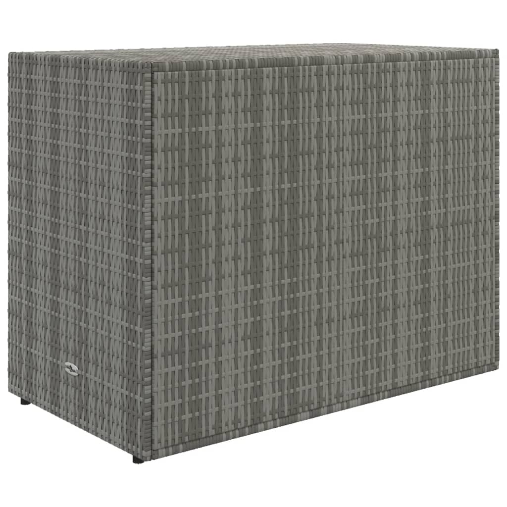 szürke polyrattan kerti tárolószekrény 100 x 55,5 x 80 cm