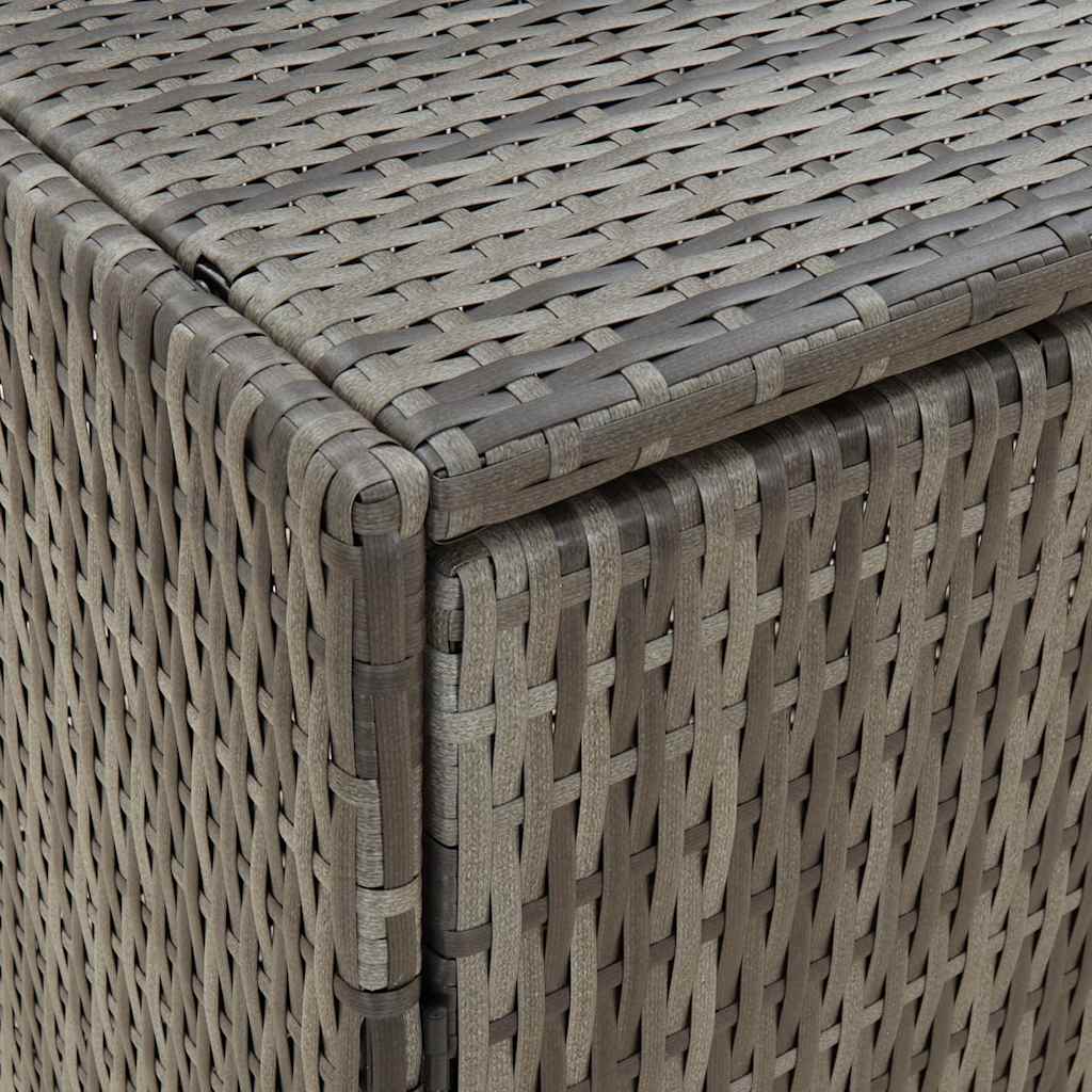 szürke polyrattan kerti tárolószekrény 59 x 40 x 180 cm