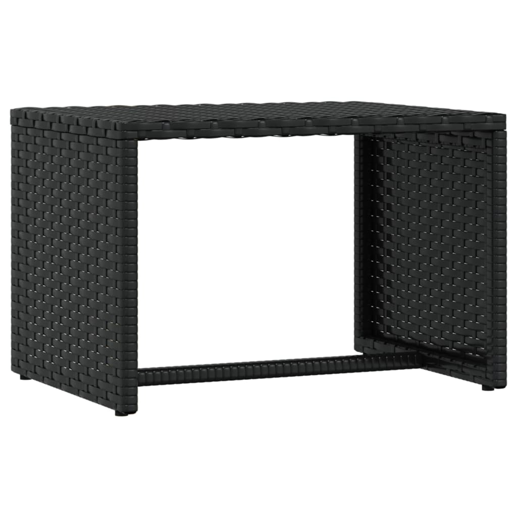 2 db fekete polyrattan napágy asztallal