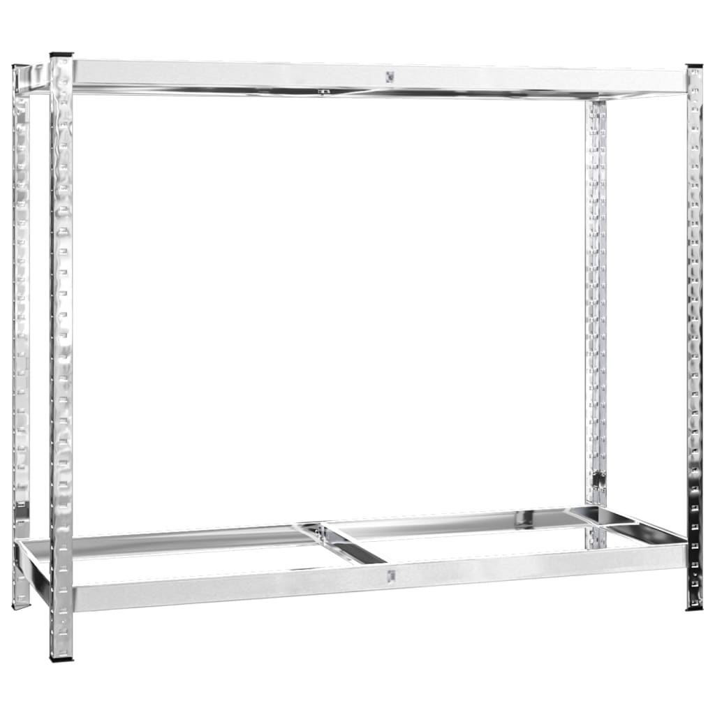 3 db ezüstszínű 2 szintes acél gumiabroncstartó 110x40x110 cm