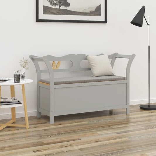 szürke tömör fenyőfa pad 107 x 45 x 75,5 cm
