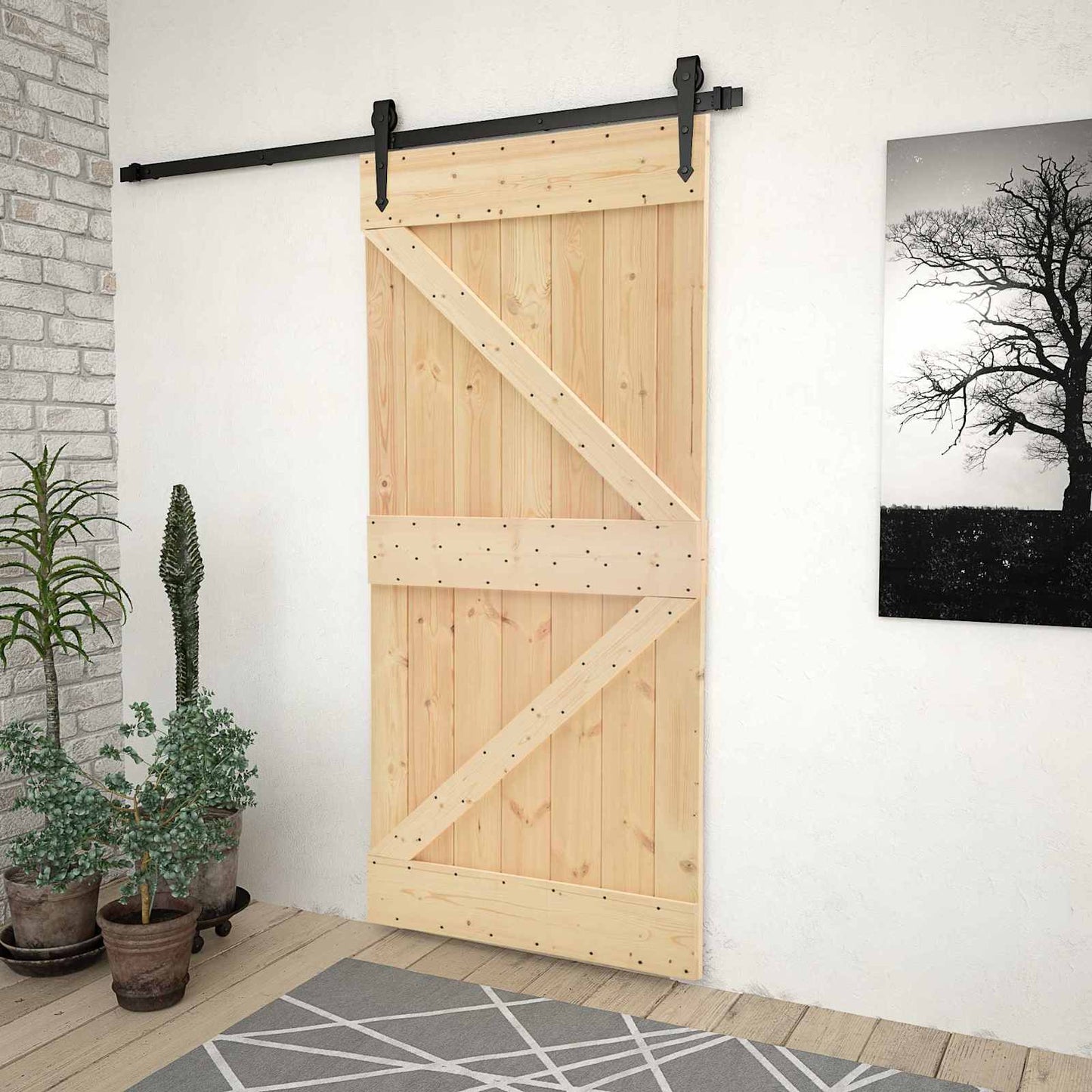 Ajtó NARVIK 100 x 210 cm Szilárd Fenyőfa (Nem Kezelt)