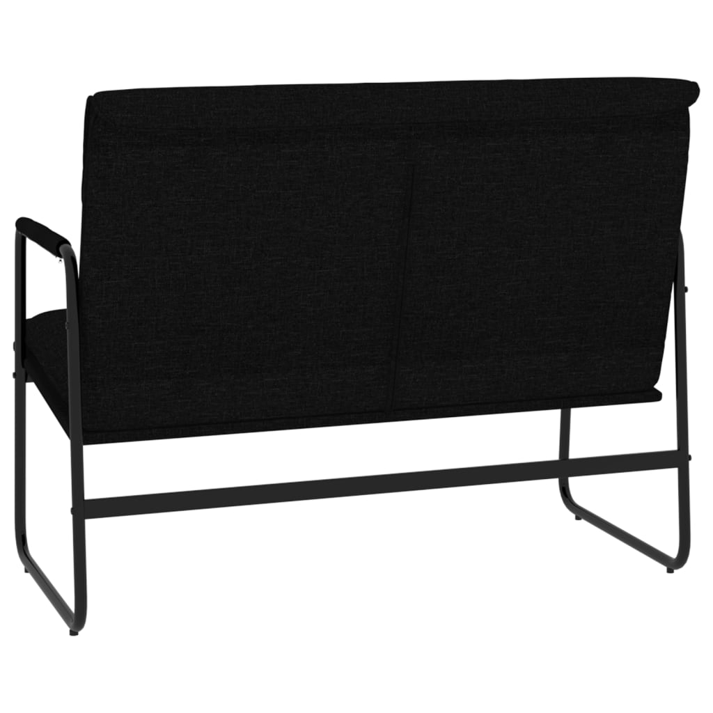 fekete szövet pad 100 x 64 x 80 cm