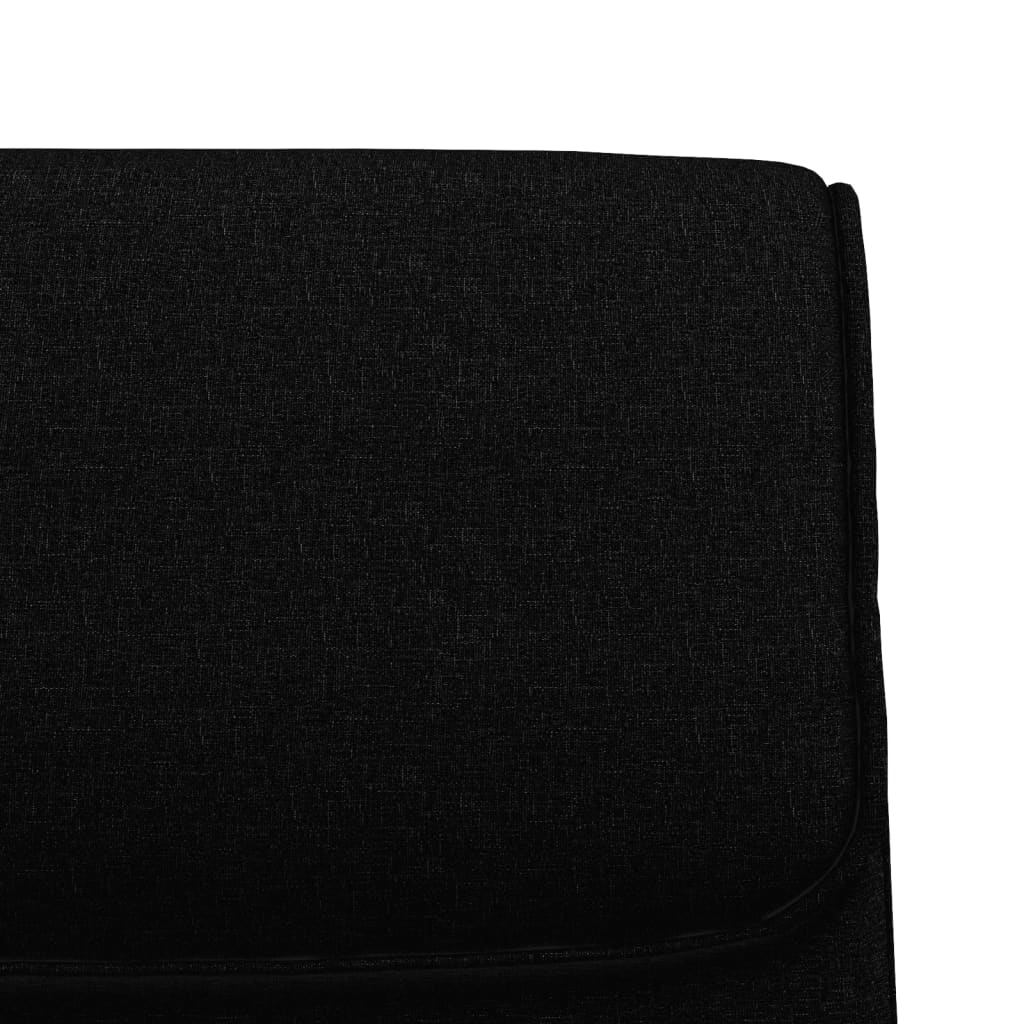 fekete szövet pad 100 x 64 x 80 cm