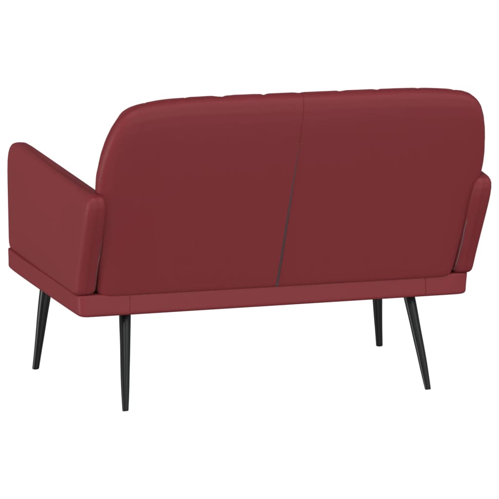 bordó műbőr pad 107 x 80 x 81 cm
