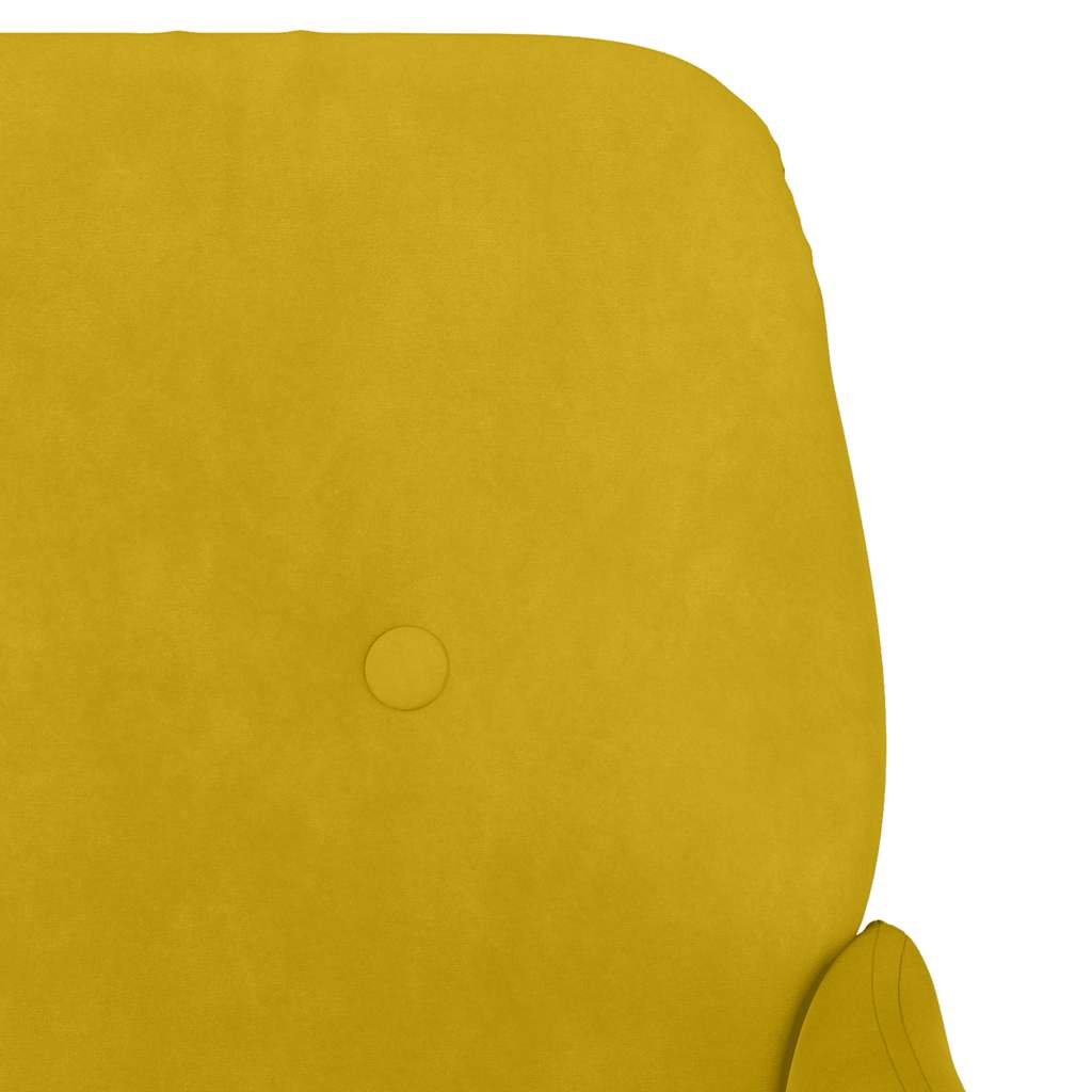 sárga bársonyfotel 62x79x79 cm