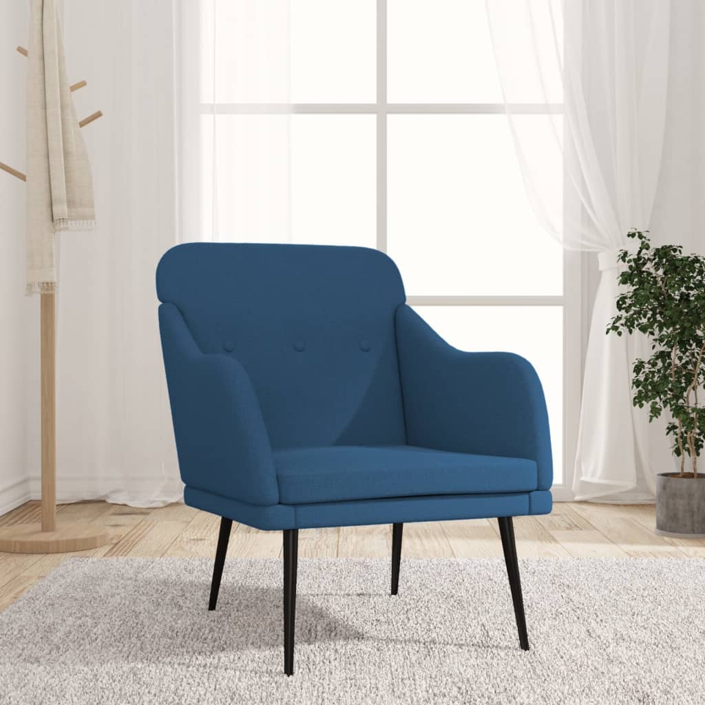 kék szövetfotel 63 x 76 x 80 cm