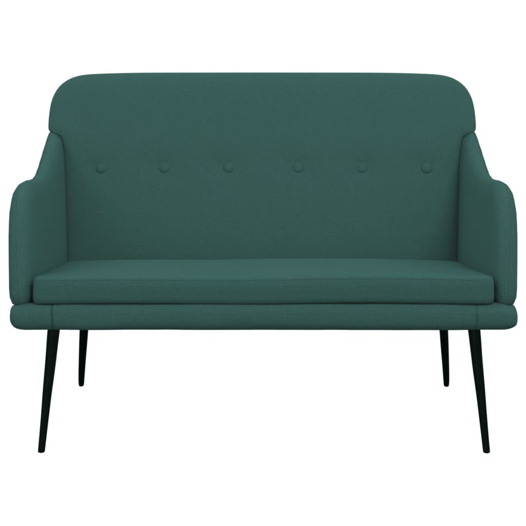 sötétzöld szövet pad 110x76x80 cm