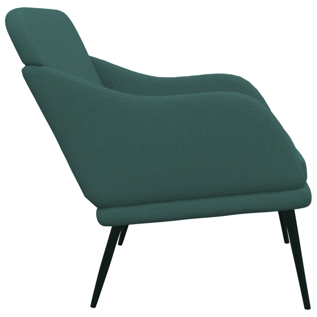 sötétzöld szövet pad 110x76x80 cm