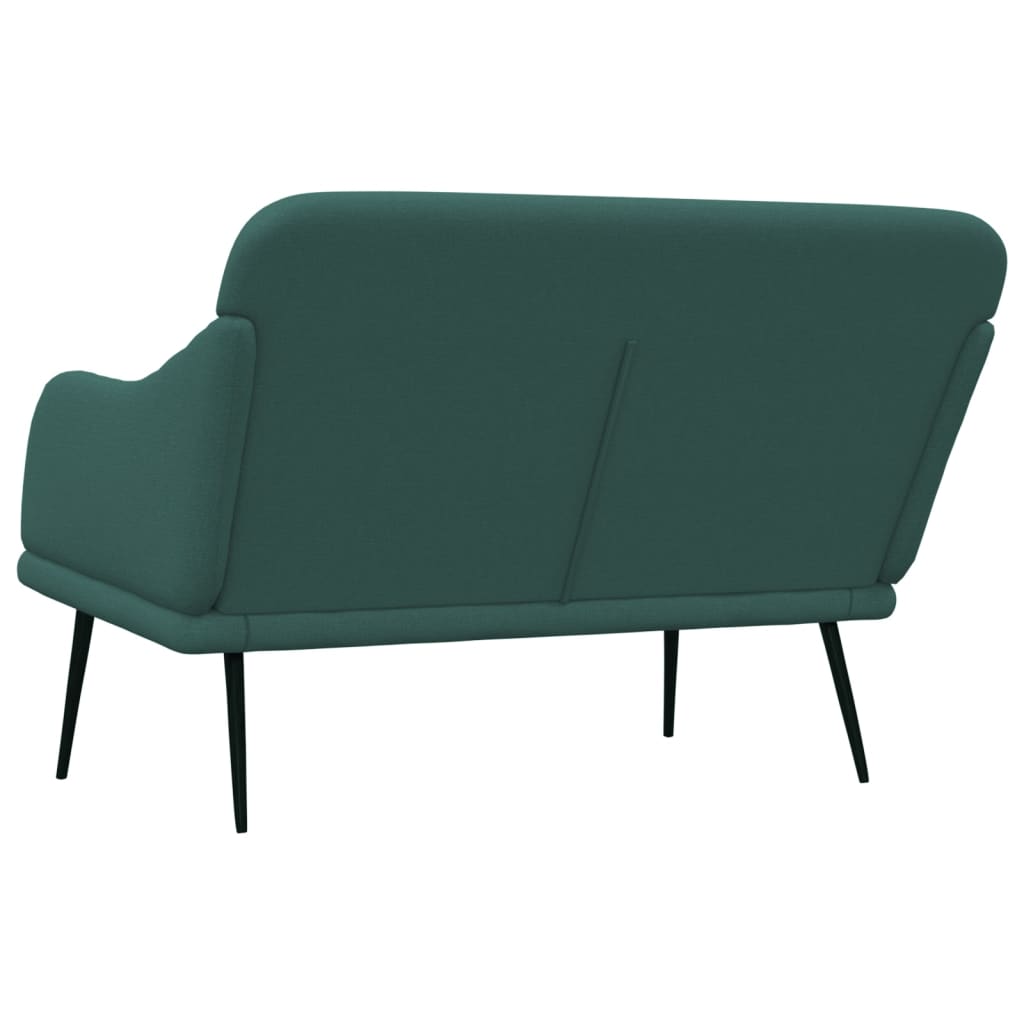 sötétzöld szövet pad 110x76x80 cm