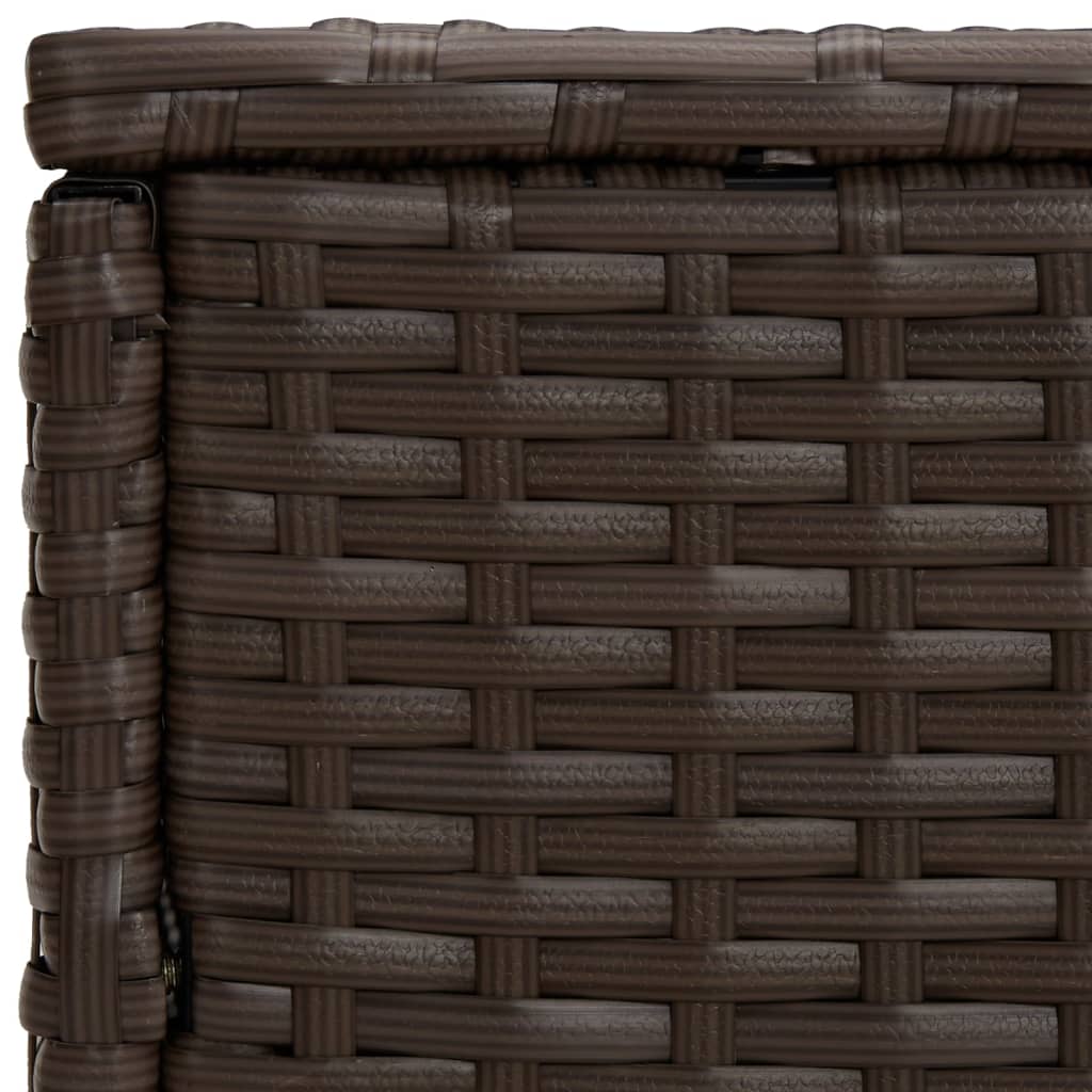 3 db barna polyrattan kisasztal