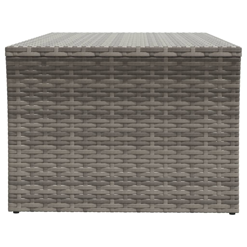 szürke polyrattan dohányzóasztal 100 x 50 x 40 cm