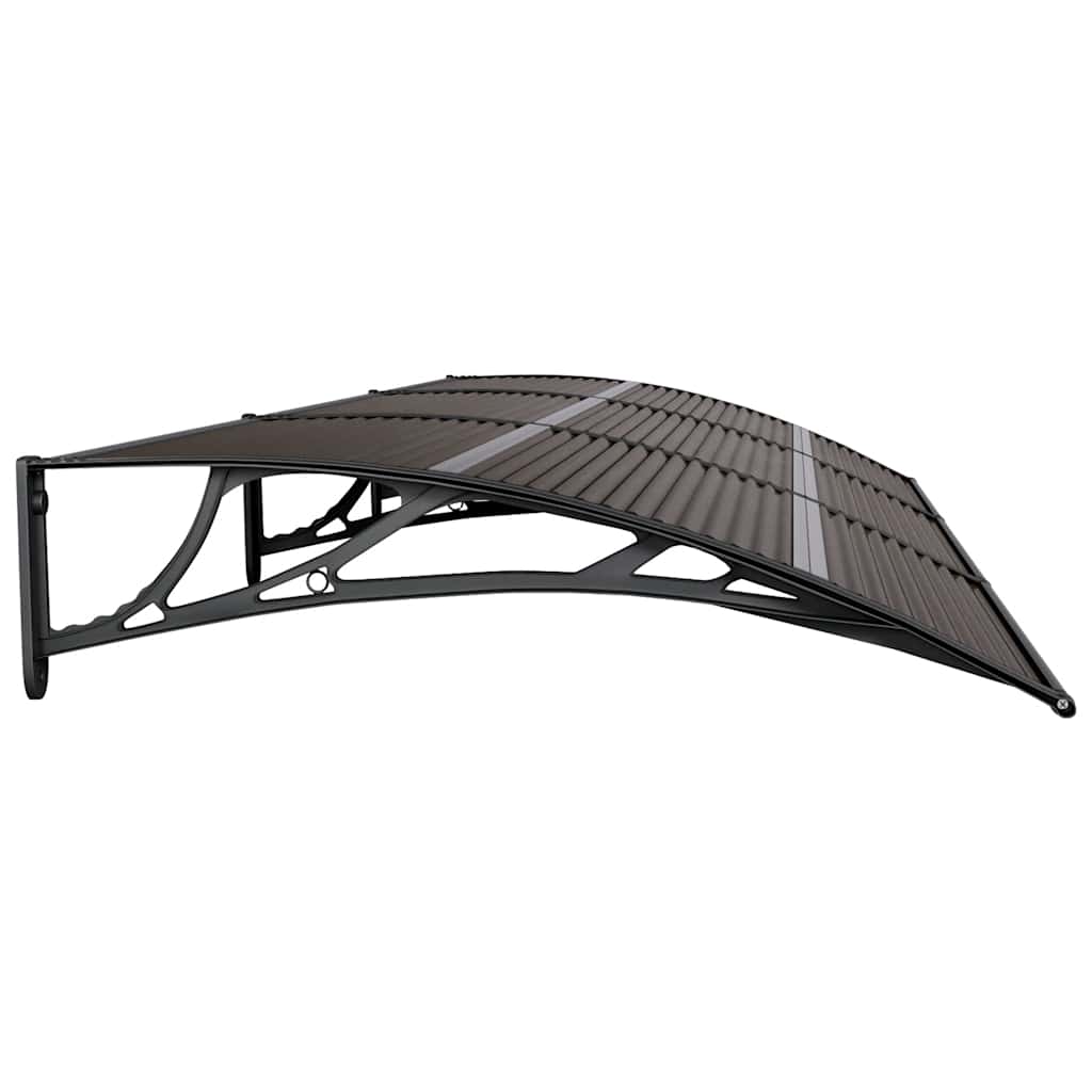 fekete polikarbonát ajtóelőtető 300 x 100 cm