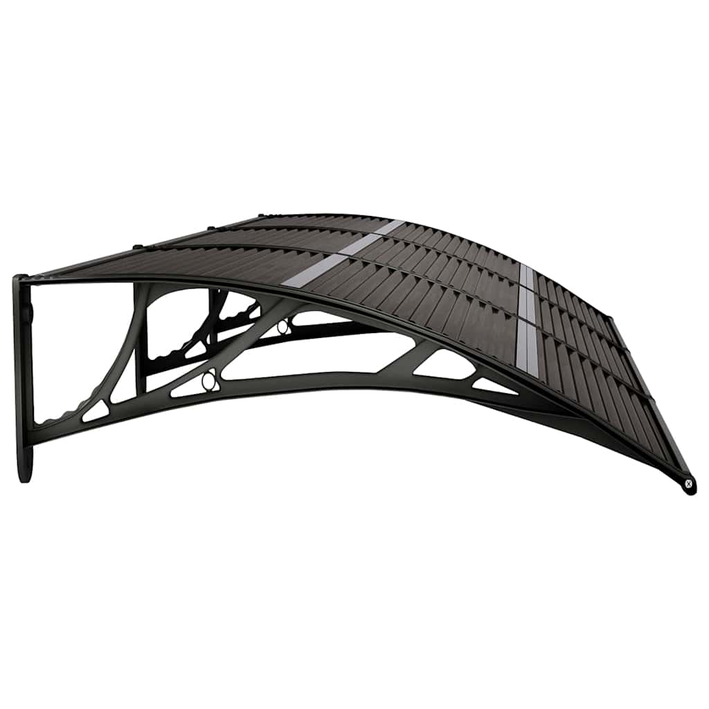 fekete polikarbonát ajtóelőtető 300 x 75 cm