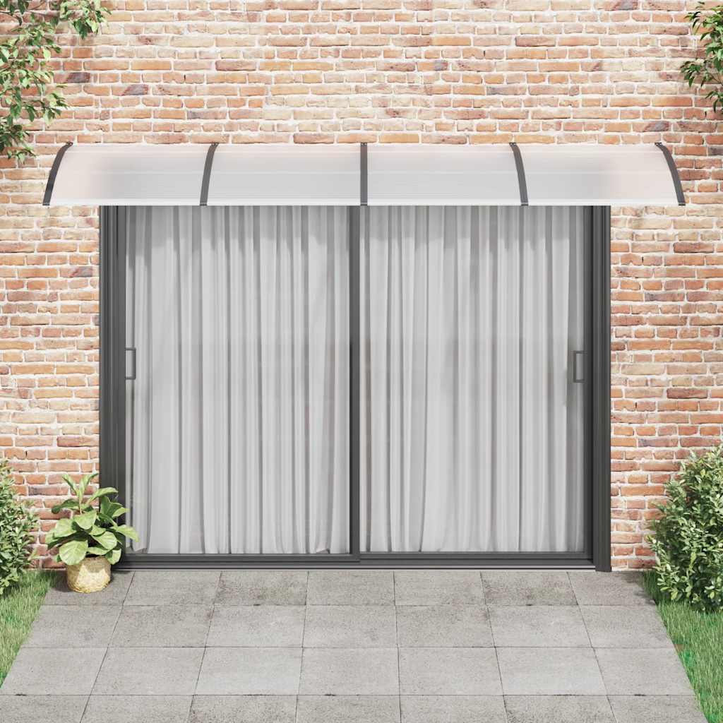 fekete polikarbonát ajtóelőtető 350 x 100 cm
