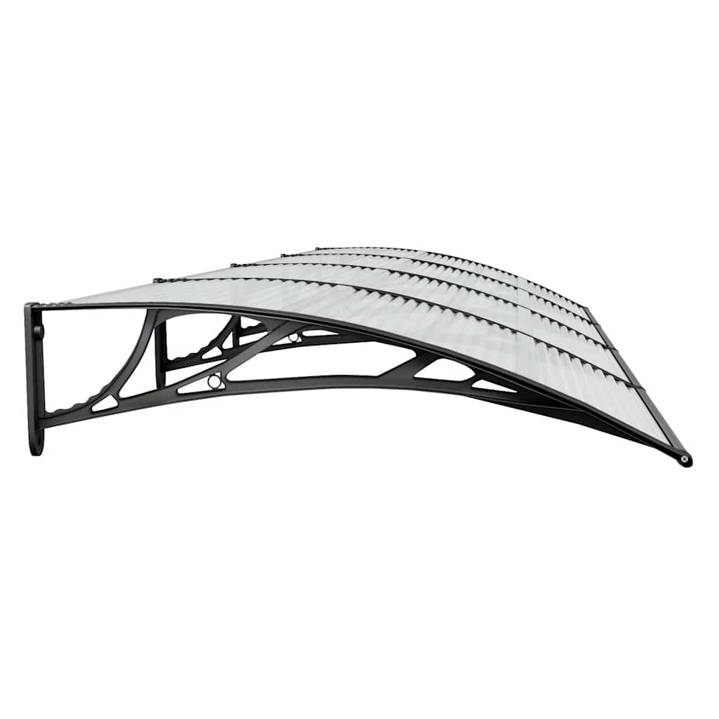 fekete polikarbonát ajtóelőtető 350 x 100 cm