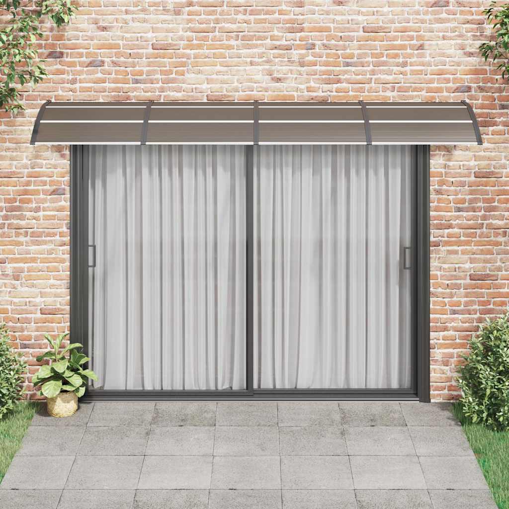 fekete polikarbonát ajtóelőtető 350 x 100 cm