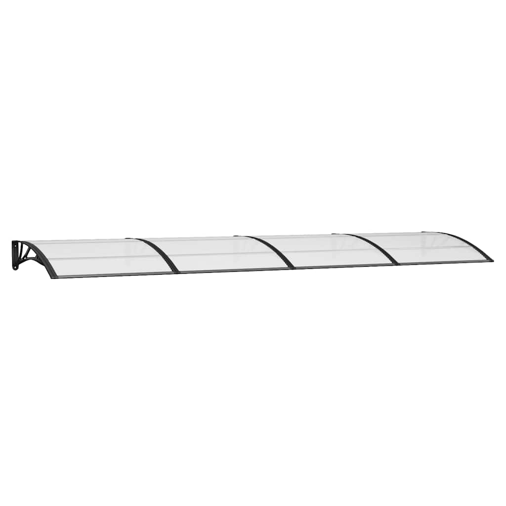 fekete polikarbonát ajtóelőtető 400 x 100 cm